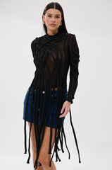 ROPE YOU IN LONG SLEEVE MESH TOP