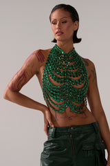 LET THE FEELINGS TAKE CONTROL BEADED BRALETTE