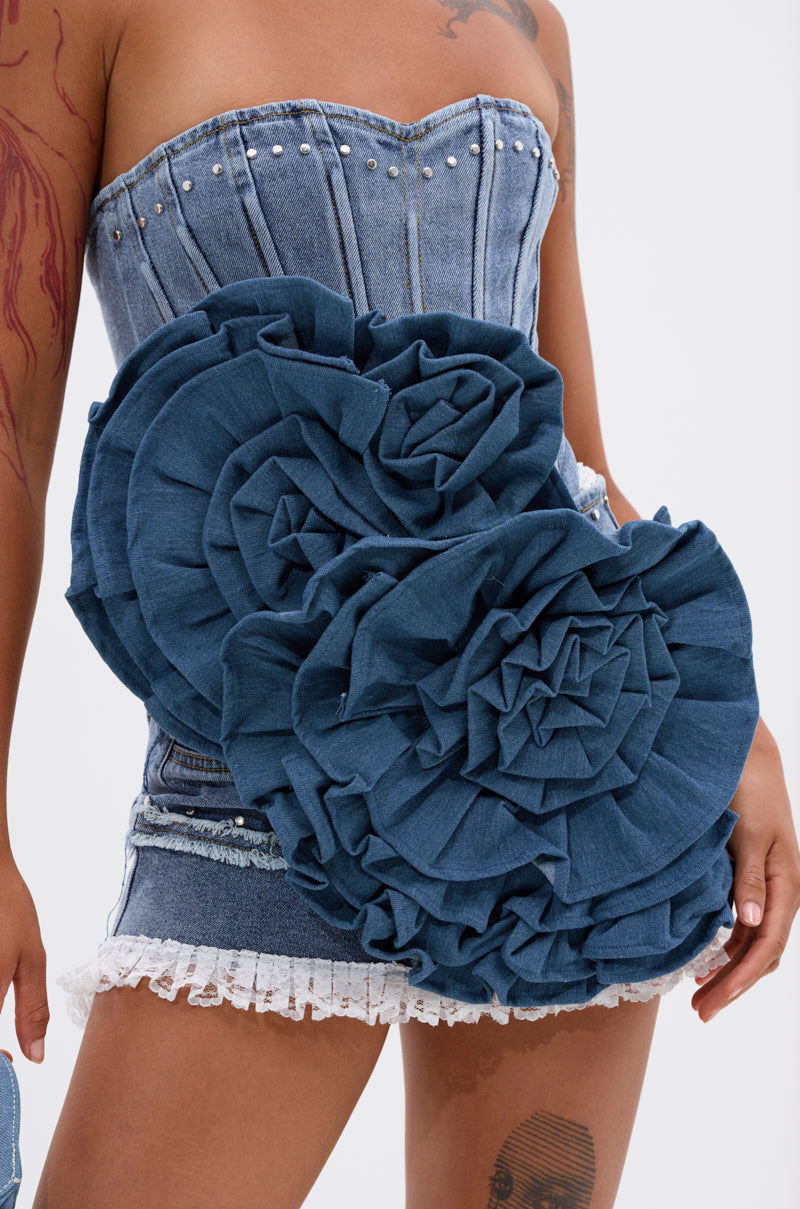 MORE IS BETTER DENIM BROOCH