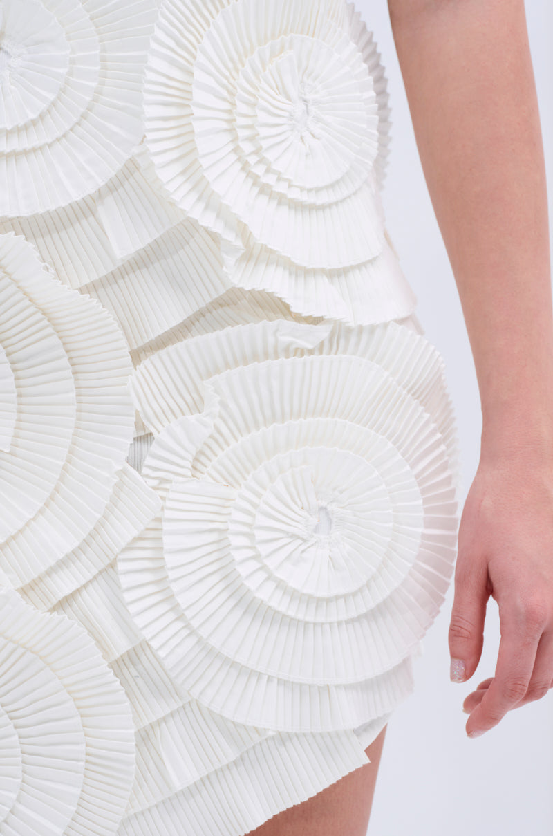 ONE OF ONE BANDAGE MINI DRESS IN WHITE