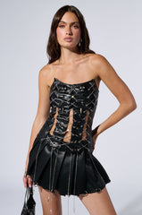 NIGHT CRAWLER SPIKE CORSET IN BLACK