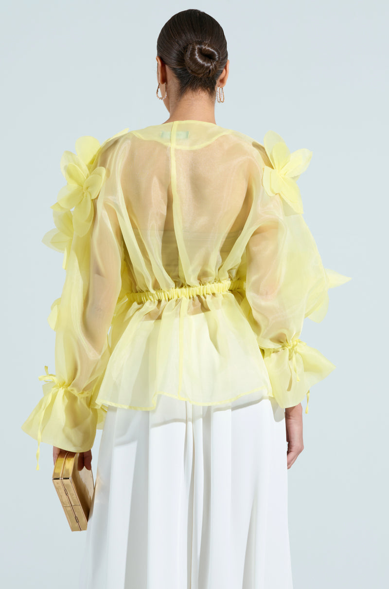 BLOOM BLOUSE IN BABY YELLOW