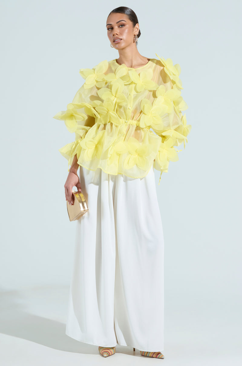 BLOOM BLOUSE IN BABY YELLOW