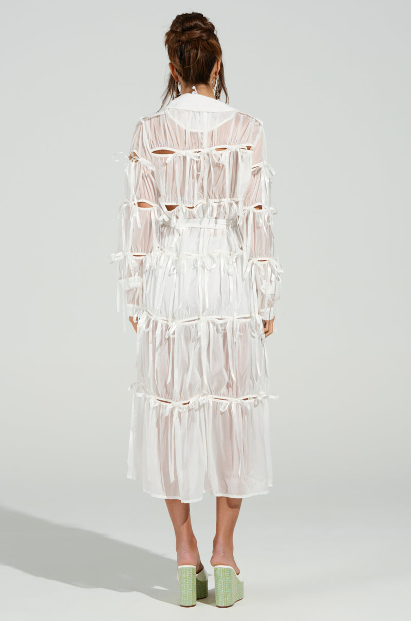 RUBY CUTOUT ORGANZA TRENCH