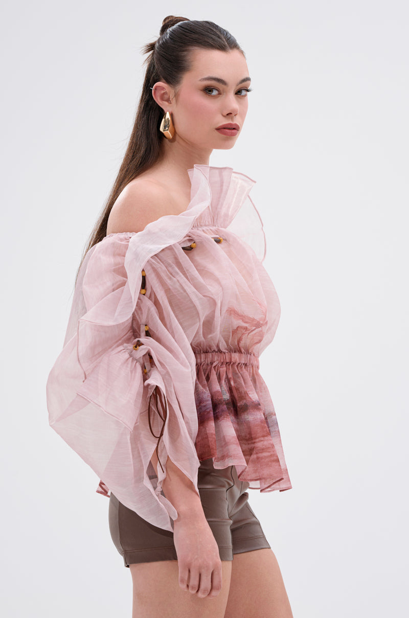 ANYWHERE BUT HERE BLOUSE