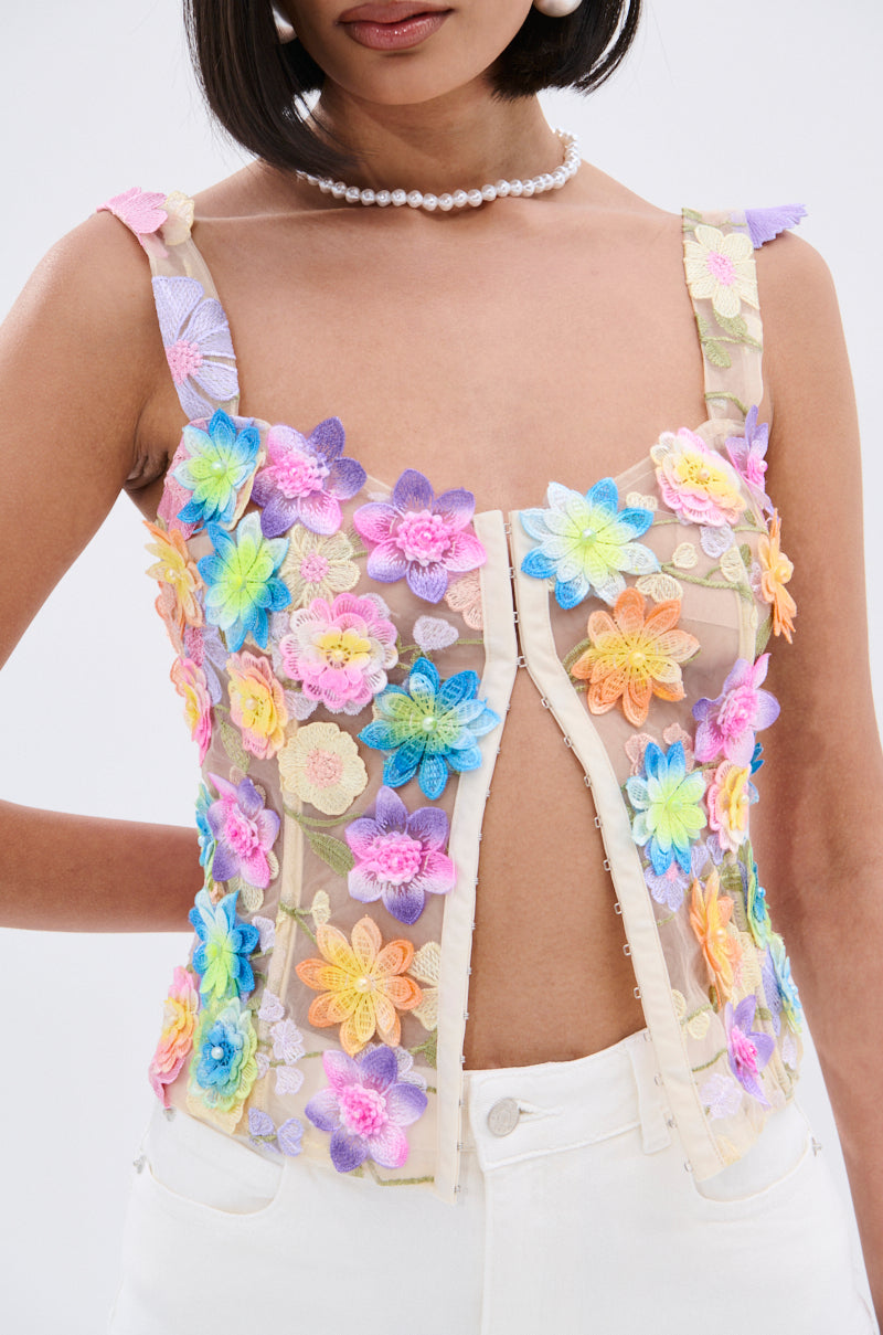 FLOWER POWER SHEER CORSET