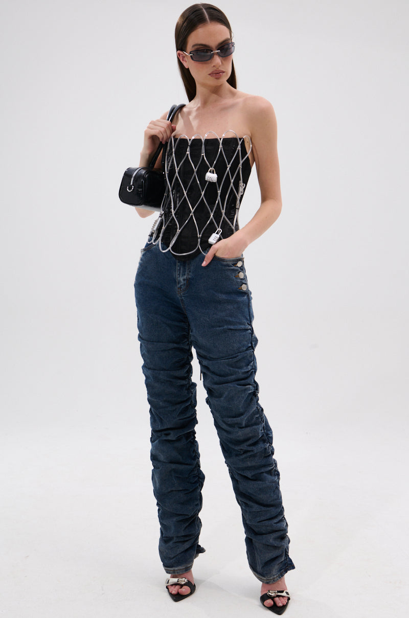 LOVE IS TWISTED CORSET WITH LOCK