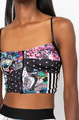 A VIBE BUSTIER CROP TOP