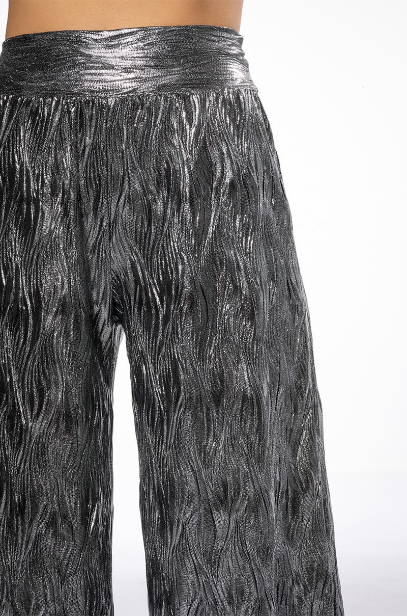 ABOVE ALL METALLIC WIDE LEG PANT