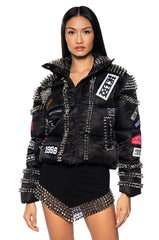 ACDC SPIKE PUFFER COAT