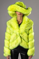 ACID MUSHROOM FAUX FUR JACKET