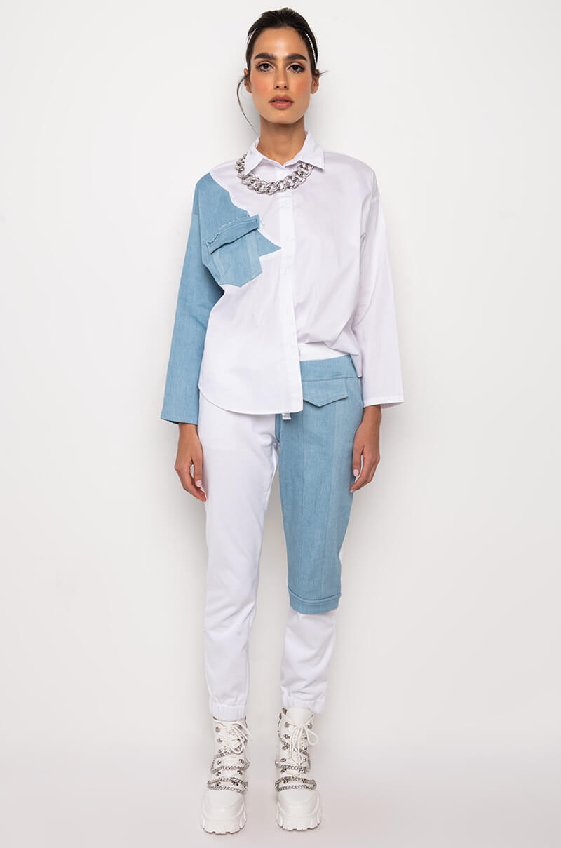 ANYTIME ANYWHERE DENIM PATCH JOGGER