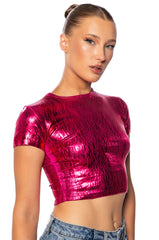 ARIES METALLIC RIB SHORT SLEEVE T SHIRT