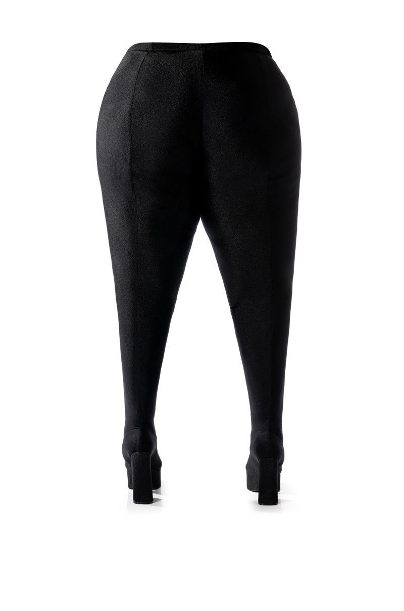 AZALA WANG STAR STRETCH CHUNKY PLUS PANT BOOT IN BLACK