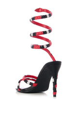 AZALEA WANG CITLALI RED SNAKE COIL SANDAL