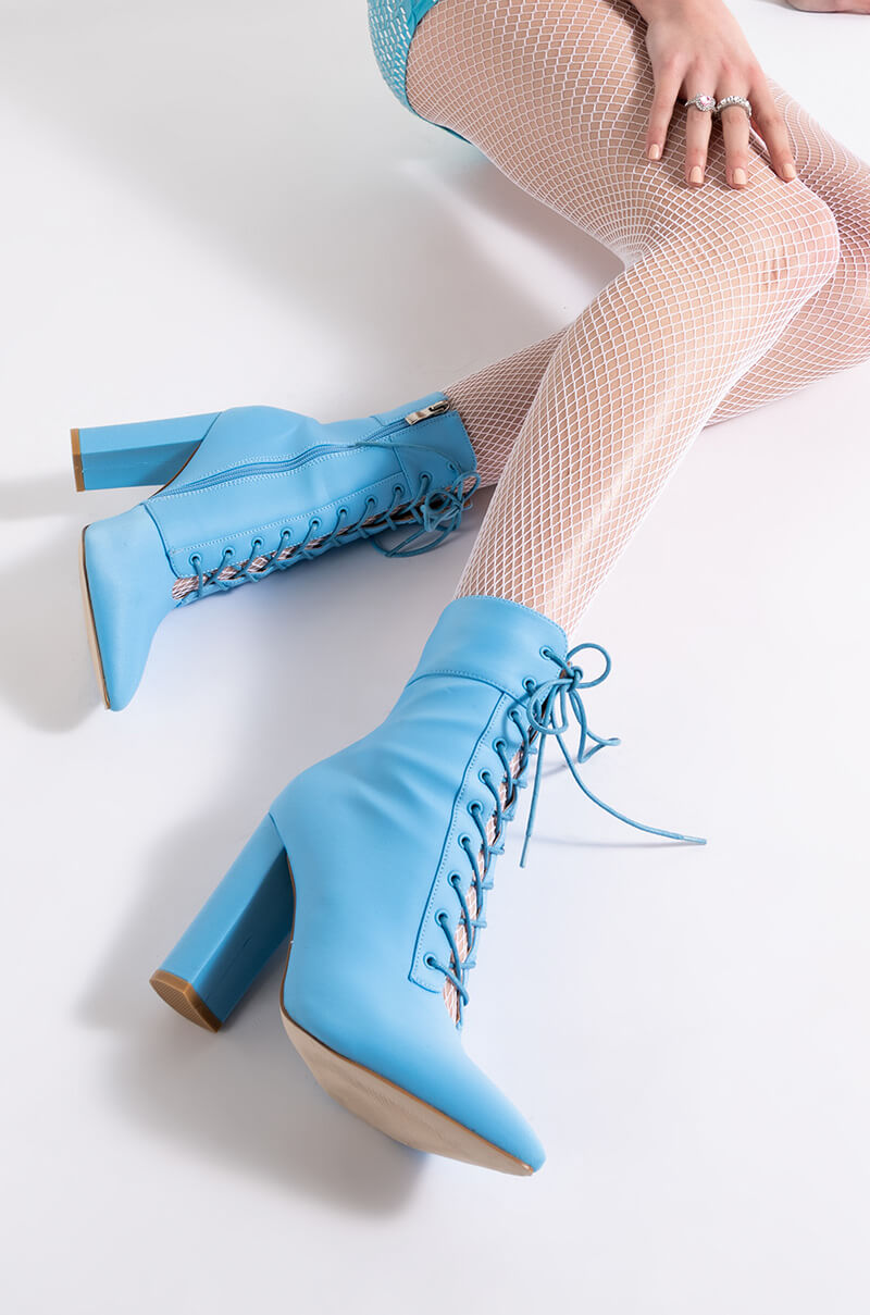 AZALEA WANG ALL FOR YOU CHUNKY BOOTIE IN BLUE