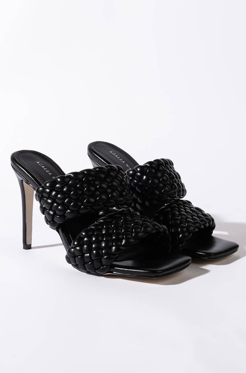 AZALEA WANG ALL YOUR LOVE STILETTO SANDAL IN BLACK