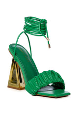 AZALEA WANG AMIE CHUNKY SANDAL IN GREEN