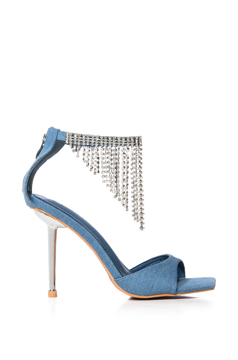 AZALEA WANG ARISTA DENIM STILETTO SANDAL