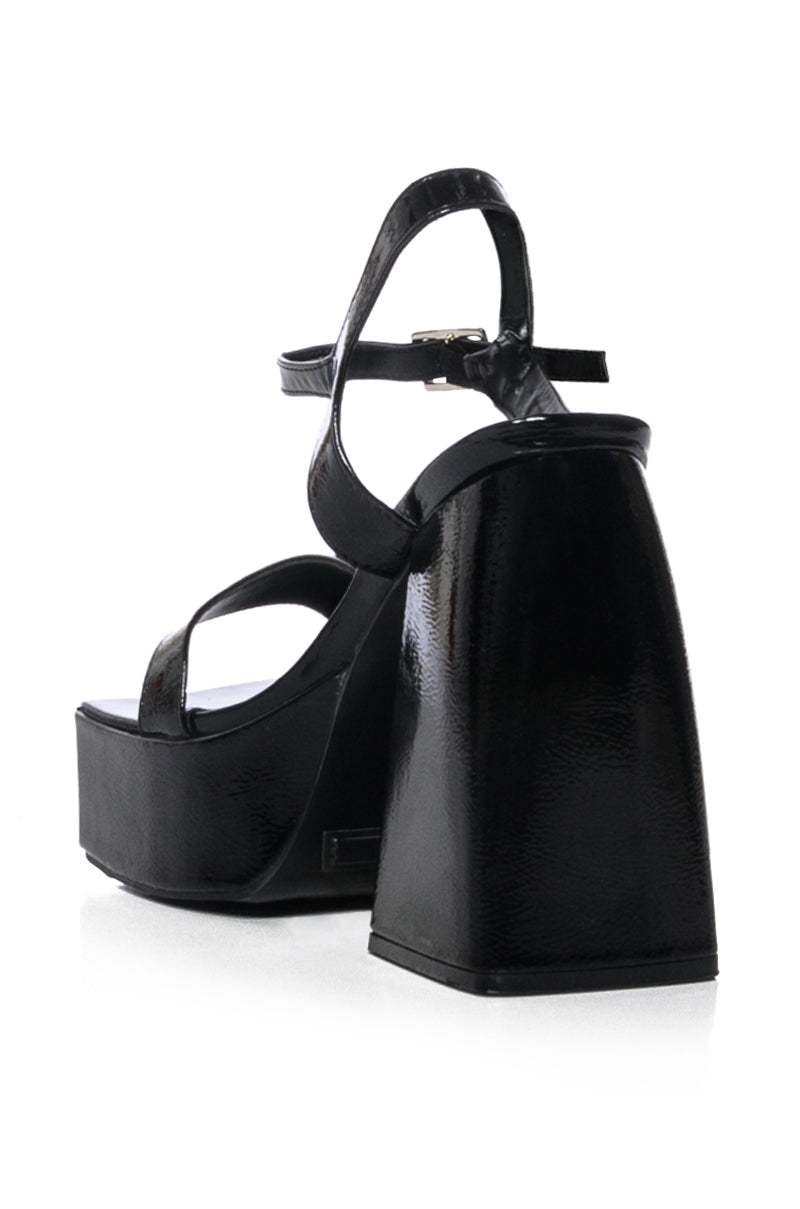 AZALEA WANG AVILA PATENT SANDAL IN BLACK