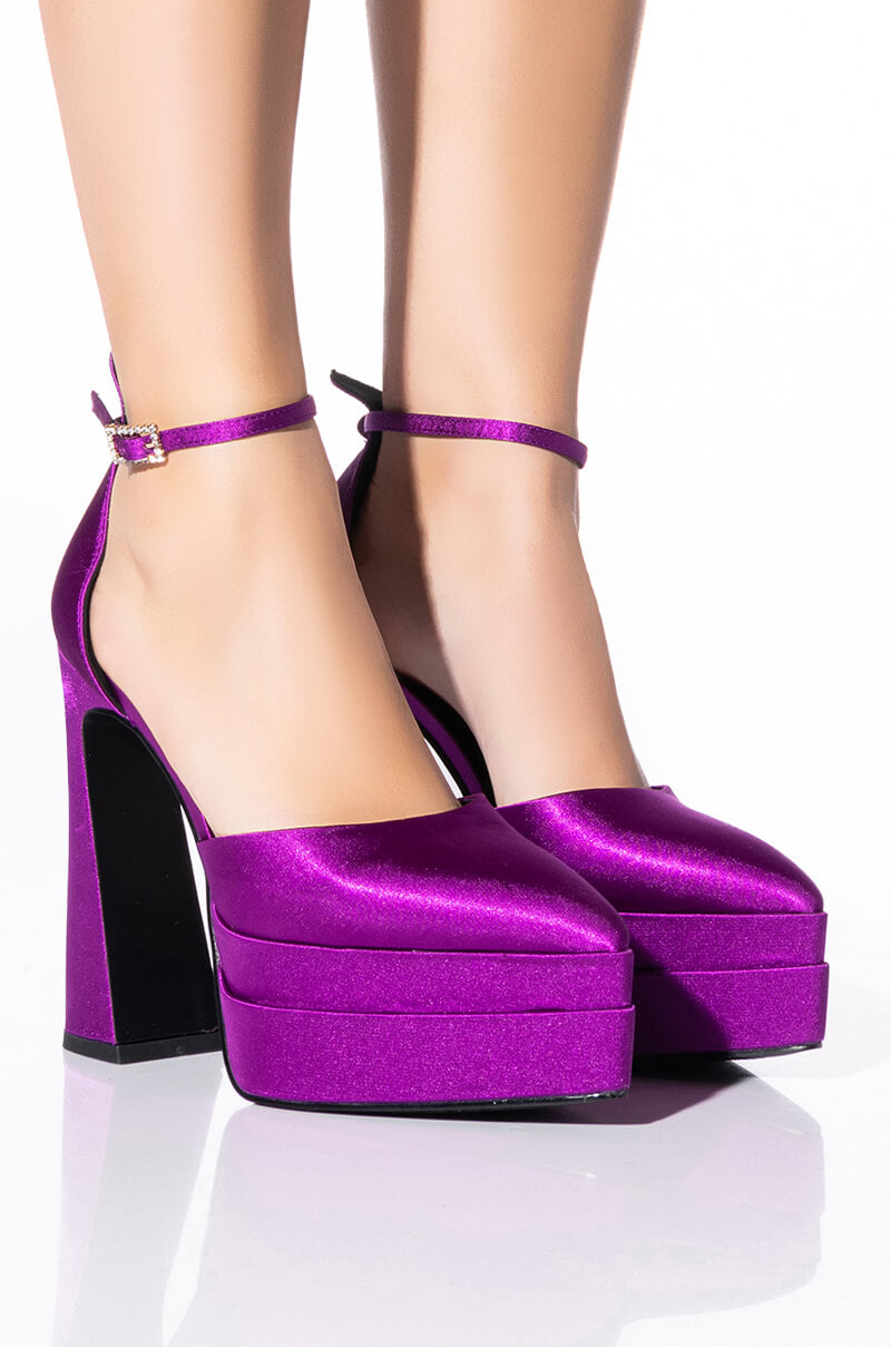 AZALEA WANG MIKA CHUNKY PUMP IN PURPLE