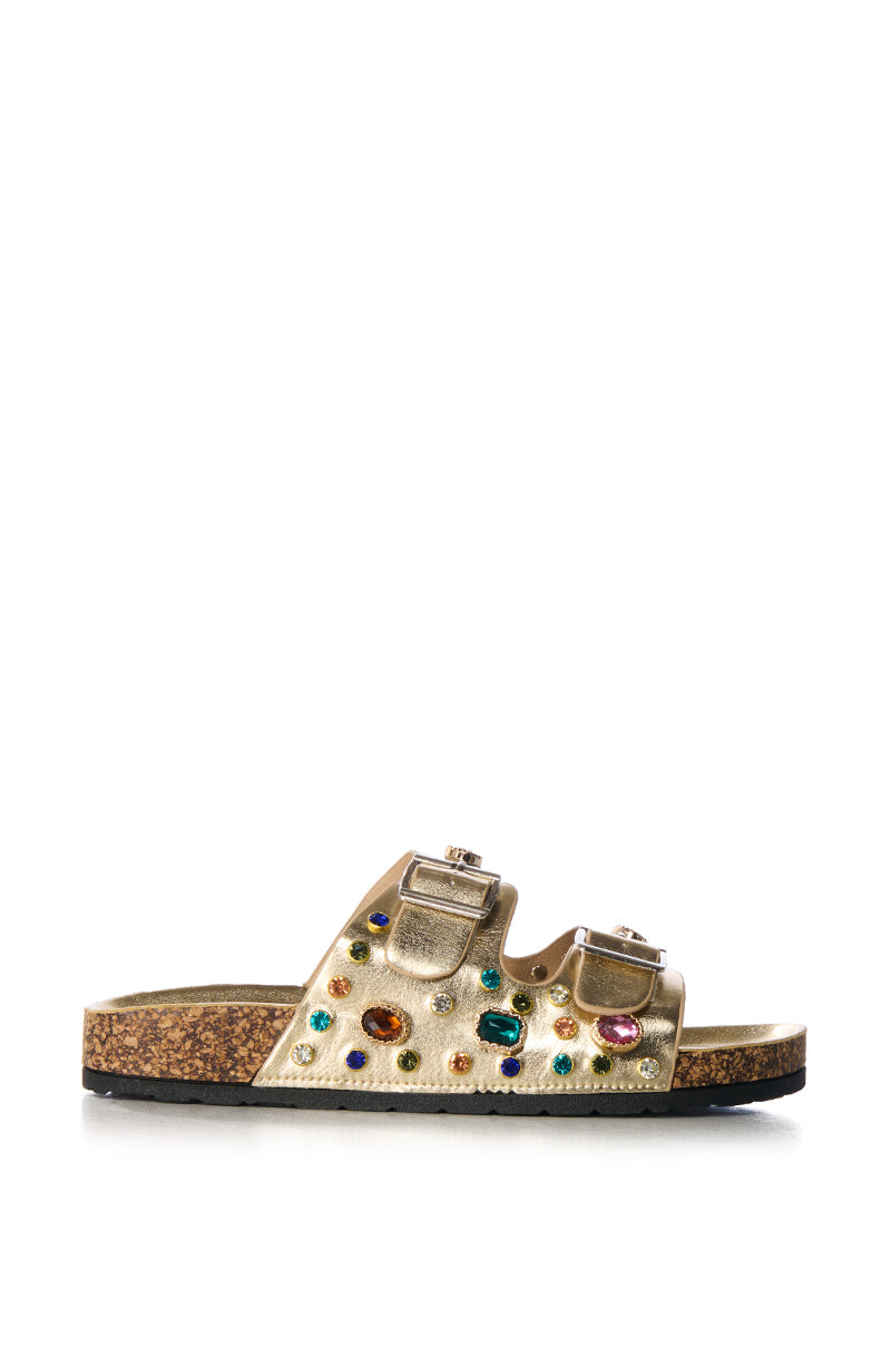AZALEA WANG BAYLEAVES GOLD EMBELLISHED SANDAL