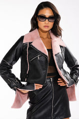 AZALEA WANG BONDED BELL SLEEVE MOTO