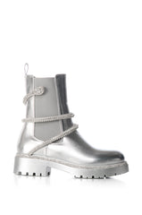 AZALEA WANG BRANTLEY SILVER BOOTIE