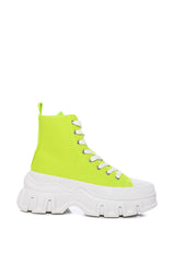 AZALEA WANG CHANEY HIGH TOP SNEAKER IN LIME