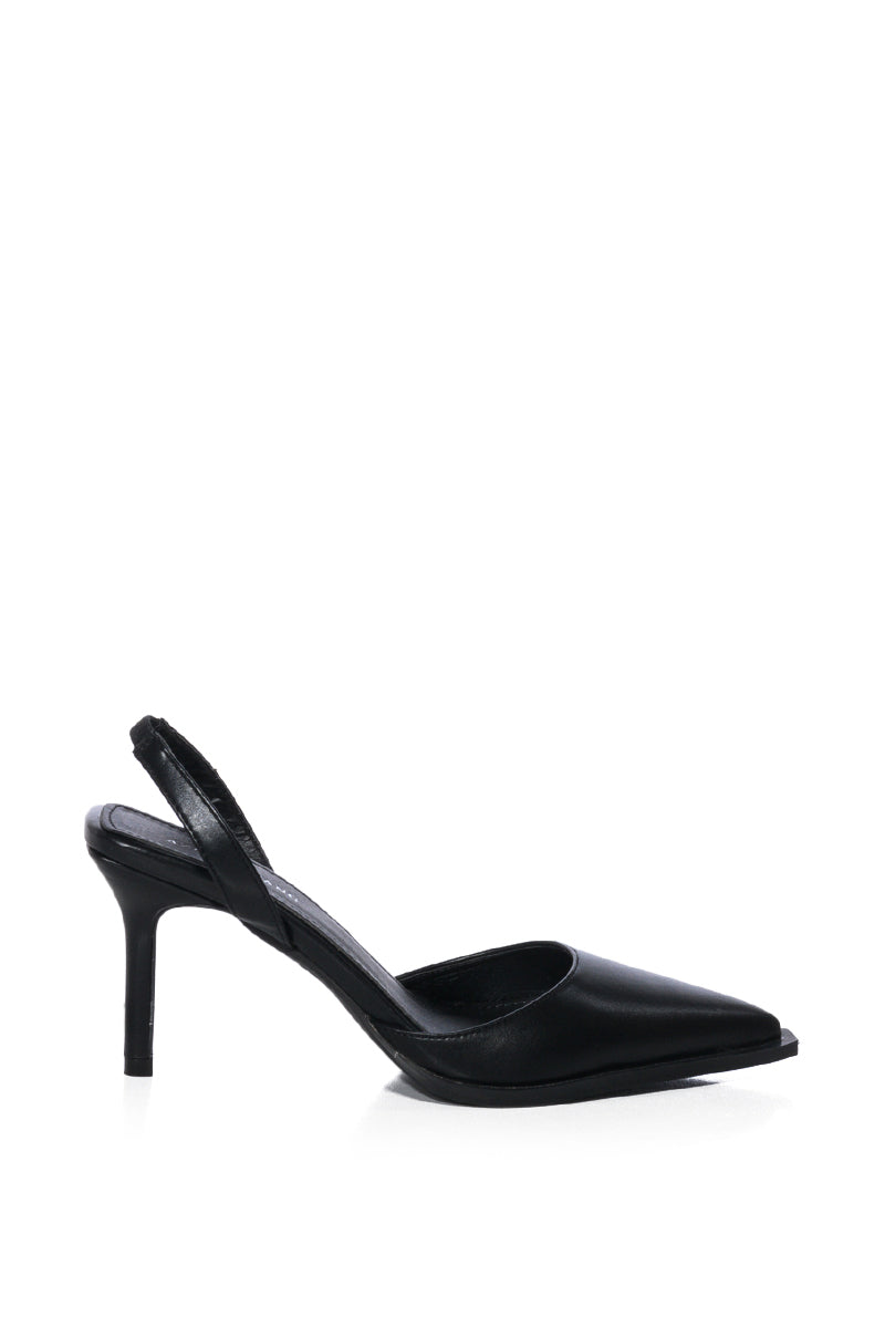 AZALEA WANG MAC BLACK PU PUMP
