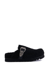 AZALEA WANG DEVANY BLACK SHERPA CLOG