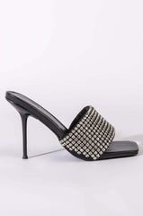 AZALEA WANG DIRTY DANCING STILETTO SANDAL IN BLACK