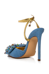 AZALEA WANG ELIZA EMBELLISHED PUMP IN DENIM