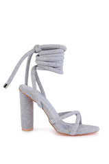 AZALEA WANG ENID GRAY CHUNKY SANDAL