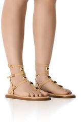AZALEA WANG GINGKO NUDE GLADIATOR SANDAL