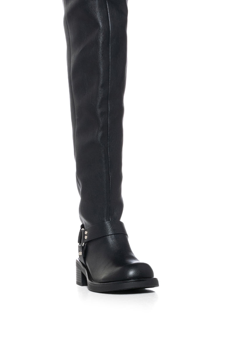AZALEA WANG GLASTONBURY BLACK OVER THE KNEE BOOT