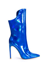 AZALEA WANG HALO SEXY STILETTO BOOTIE IN BLUE