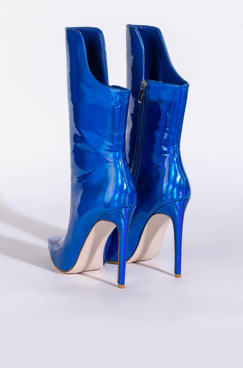 AZALEA WANG HALO SEXY STILETTO BOOTIE IN BLUE