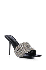 AZALEA WANG FRYE EMBELLISHED STILETTO SANDAL IN BLACK