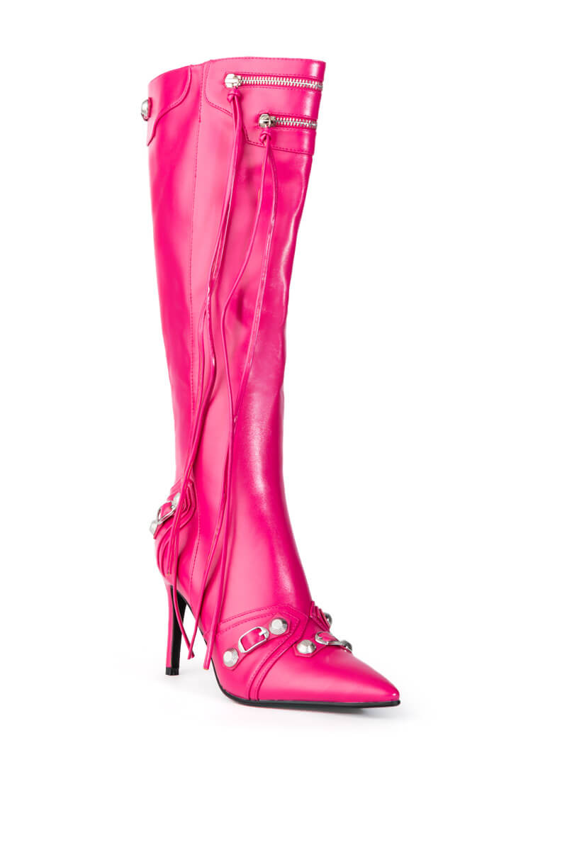 AZALEA WANG MAEVE STILETTO BOOT IN FUCHSIA