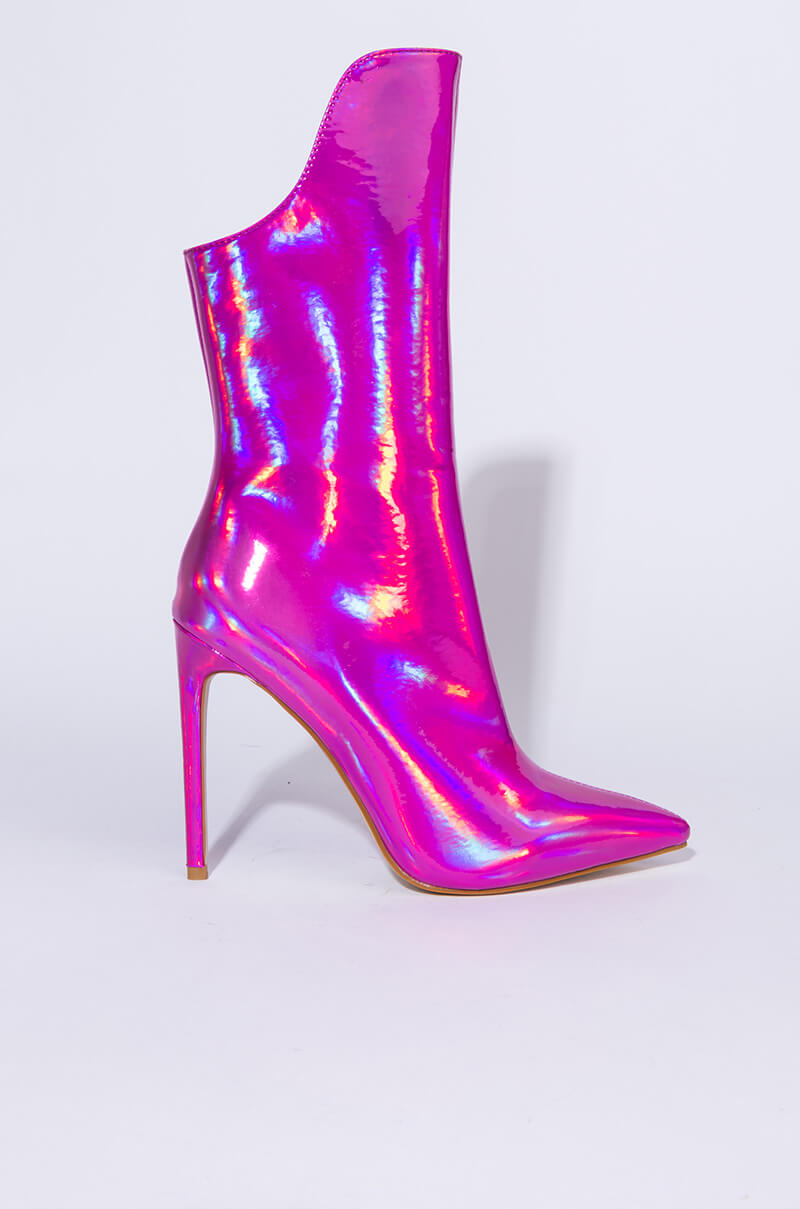 AZALEA WANG MAKE MY HEART SKIP A BEAT STILETTO BOOTIE IN PINK