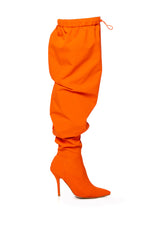 AZALEA WANG MANTIS BAGGY THIGH HIGH BOOT IN ORANGE