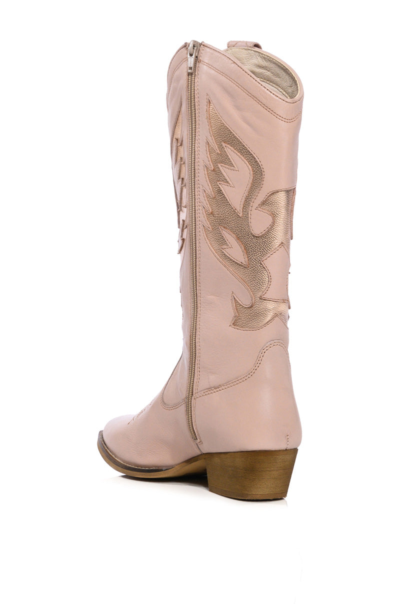 AZALEA WANG MOCO NUDE WESTERN BOOT