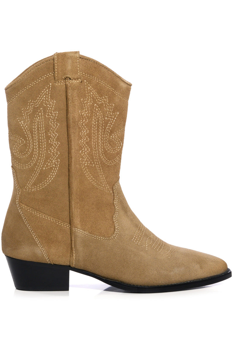 AZALEA WANG MOCO TAN WESTERN BOOT