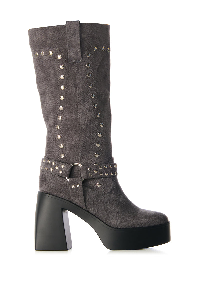 AZALEA WANG MUNA GRAY SUEDE BOOT