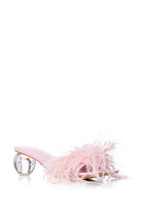 AZALEA WANG DEIDRE PINK NOVELTY HEEL SANDAL