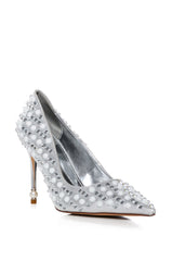 AZALEA WANG PEARL WORLD PUMP IN SILVER