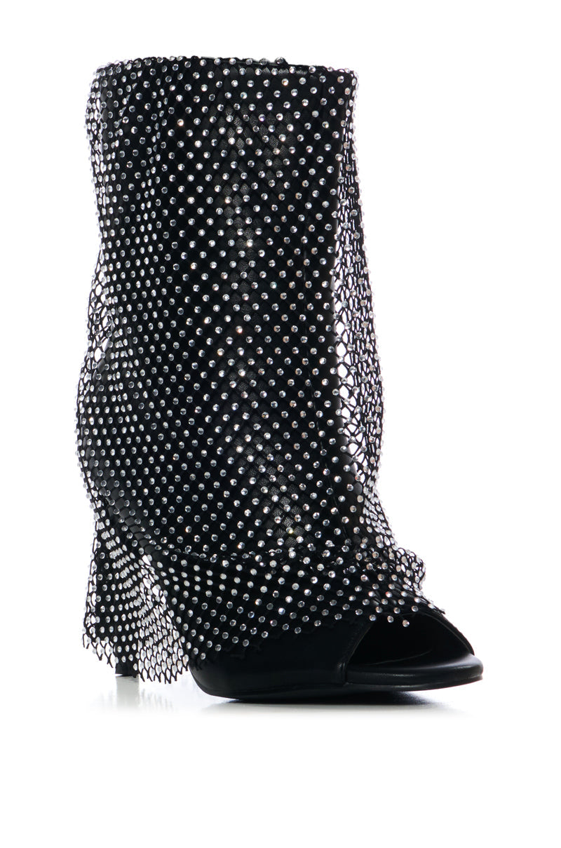 AZALEA WANG RIESLIN MESH BOOTIE IN BLACK