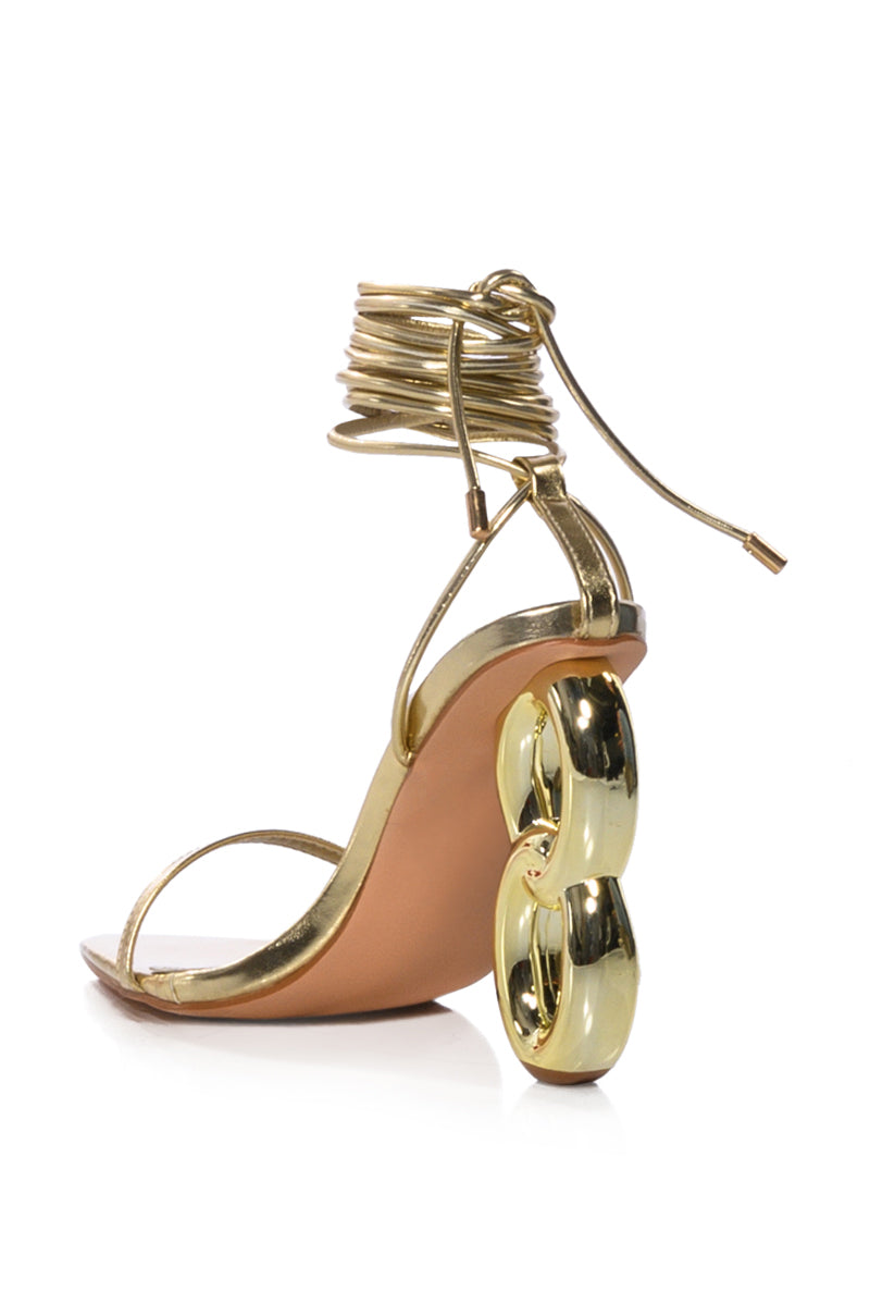 AZALEA WANG SHAWNA GOLD SANDAL