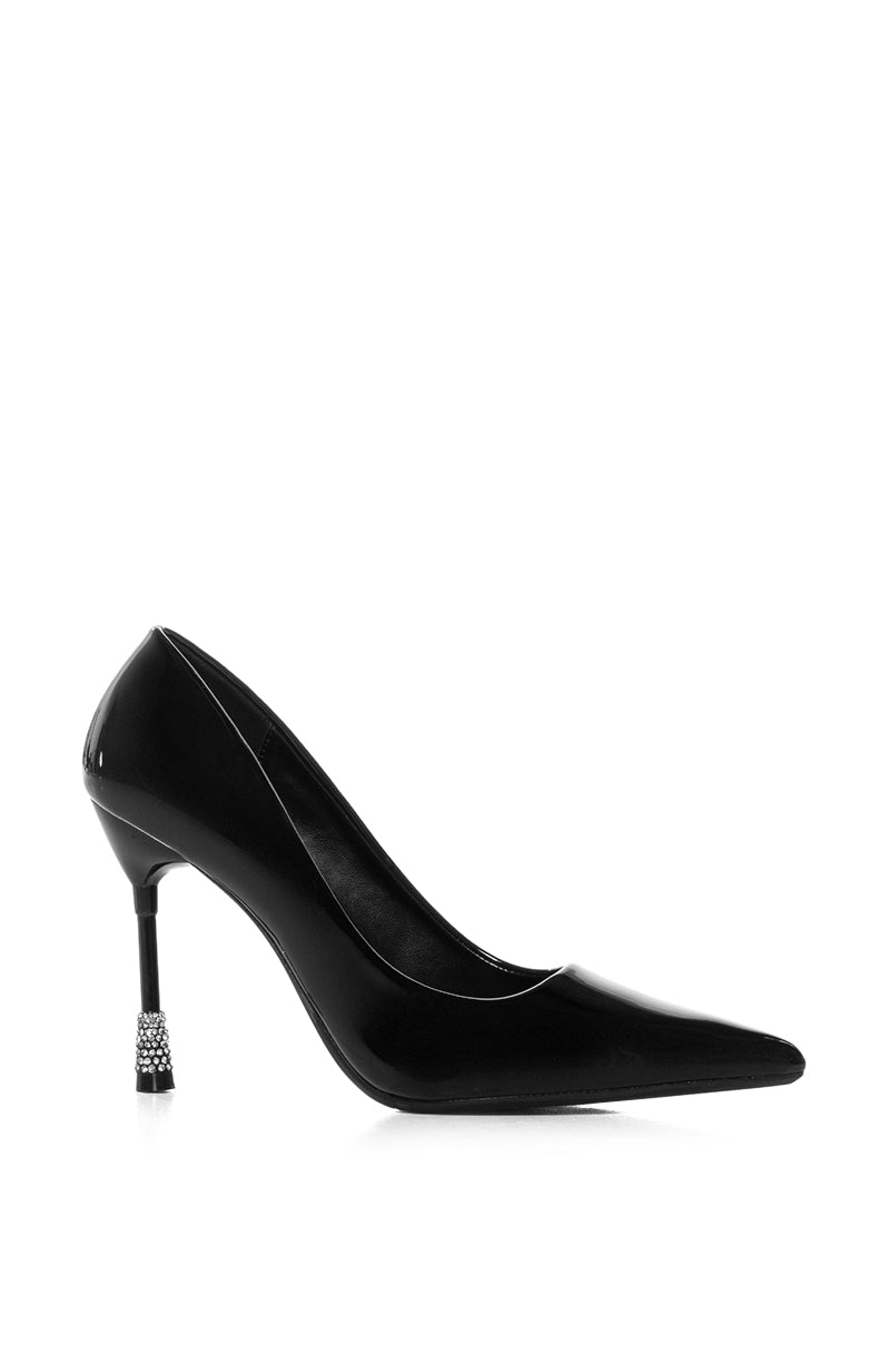 AZALEA WANG SHELLEY BLACK PATENT PUMP